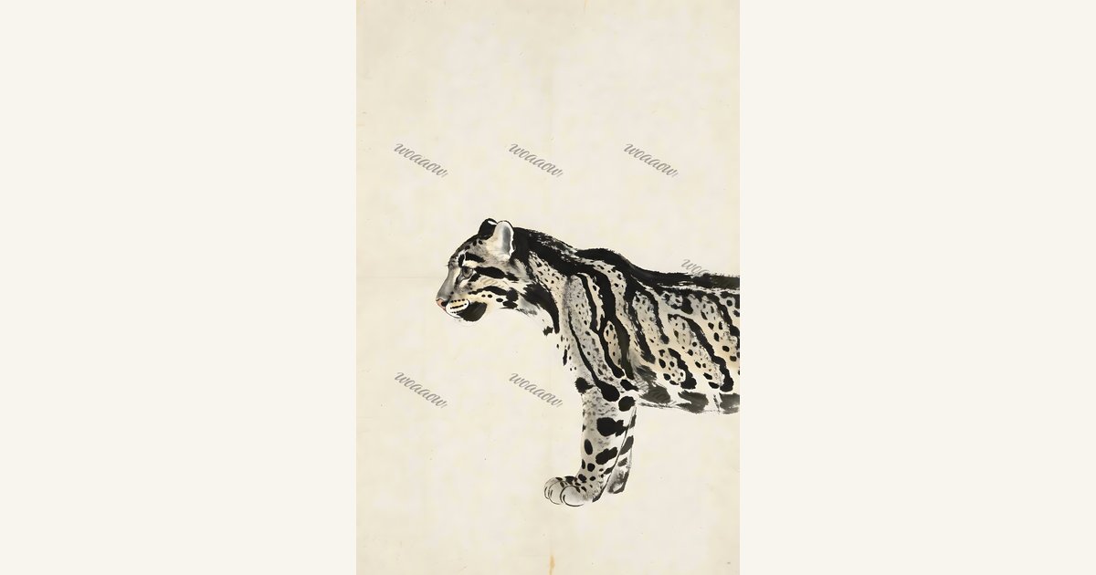 Clouded Leopard — Sumi-e · woaaow