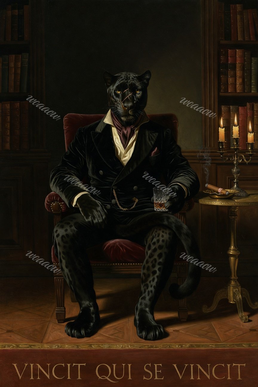 Library Panther in Velvet