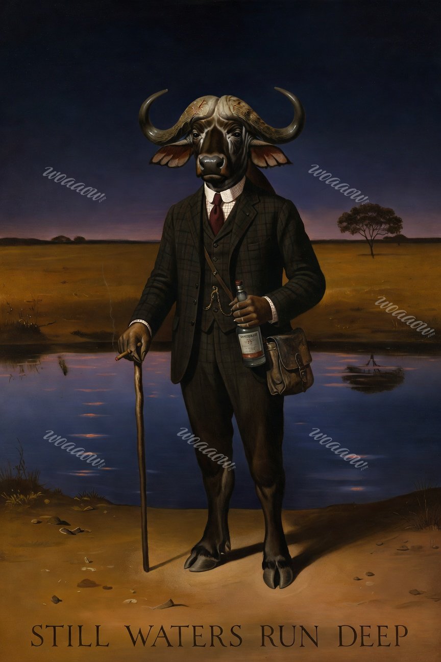Buffalo at the Waterhole