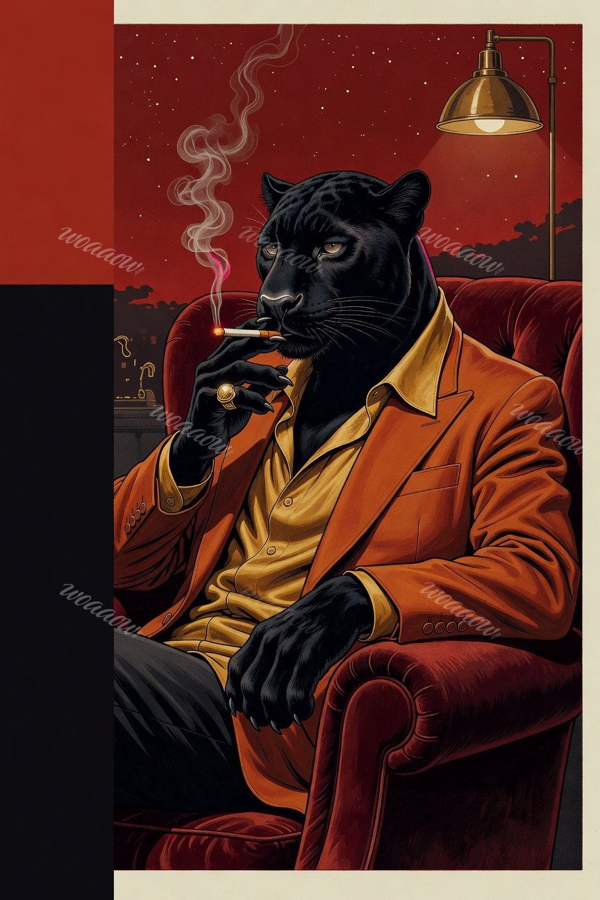 Panther in Orange