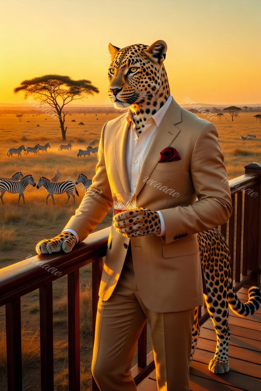 Leopard at Savanna Dusk