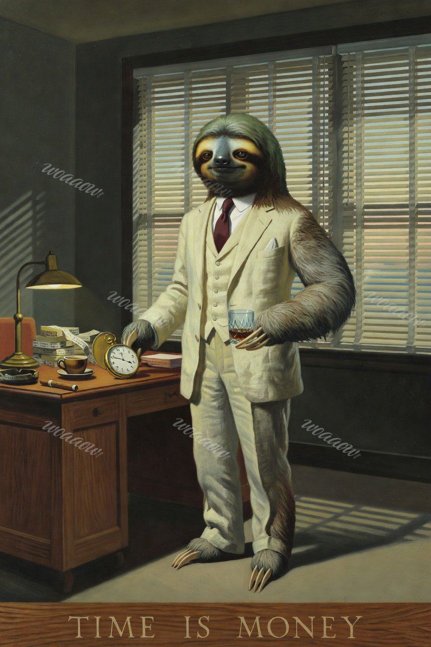 Sloth at the Desk