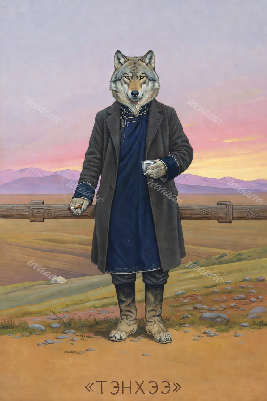 Wolf on the Steppe