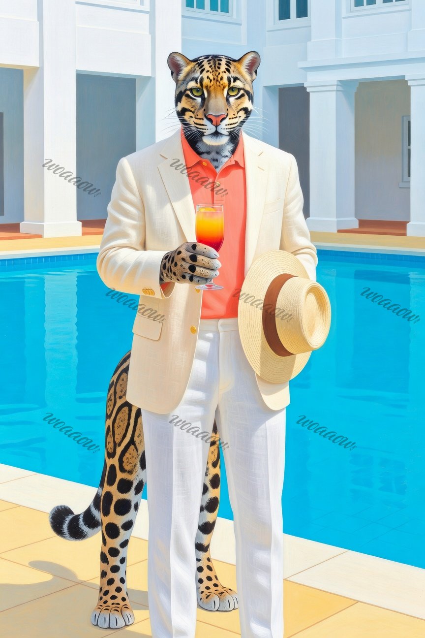 Jaguar by the Pool