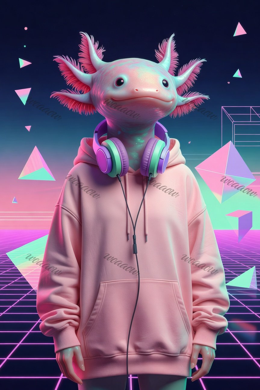 Axolotl in a Hoodie