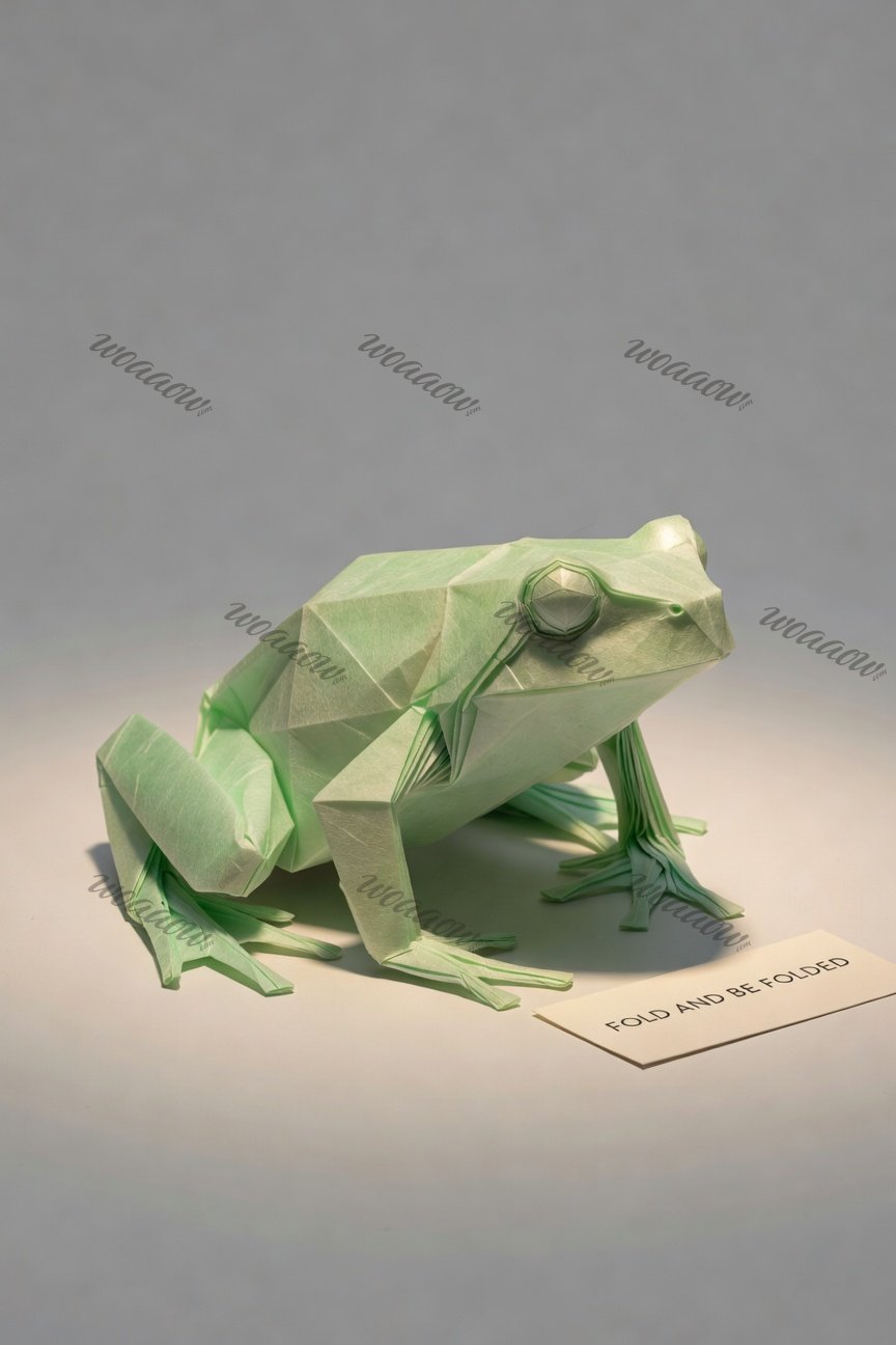 Folded Green Frog