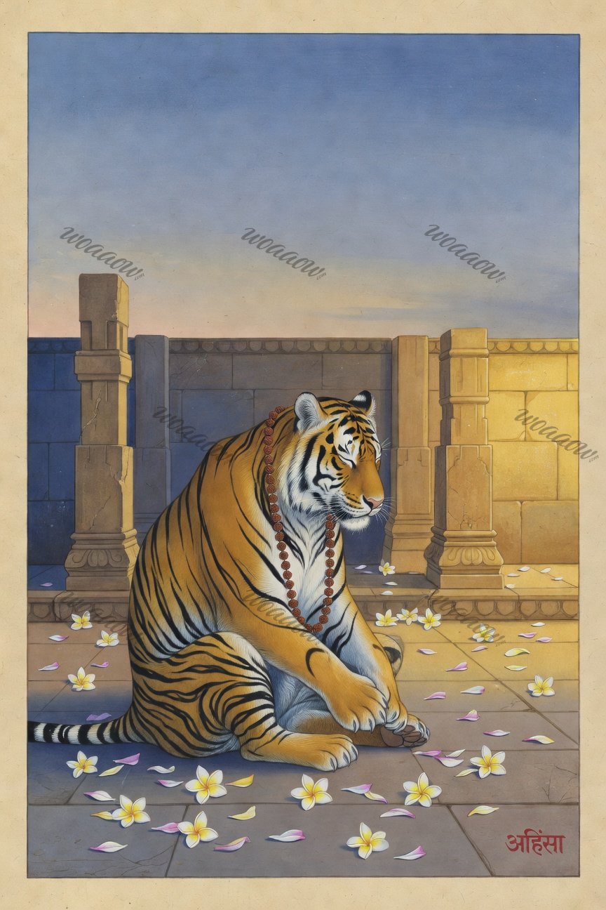 Tiger among the Flowers