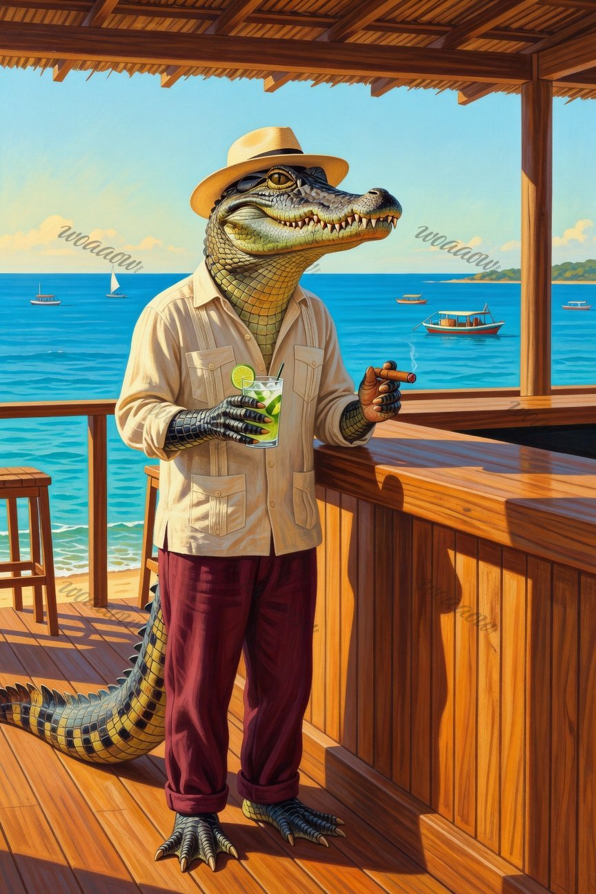 Crocodile at the Rail