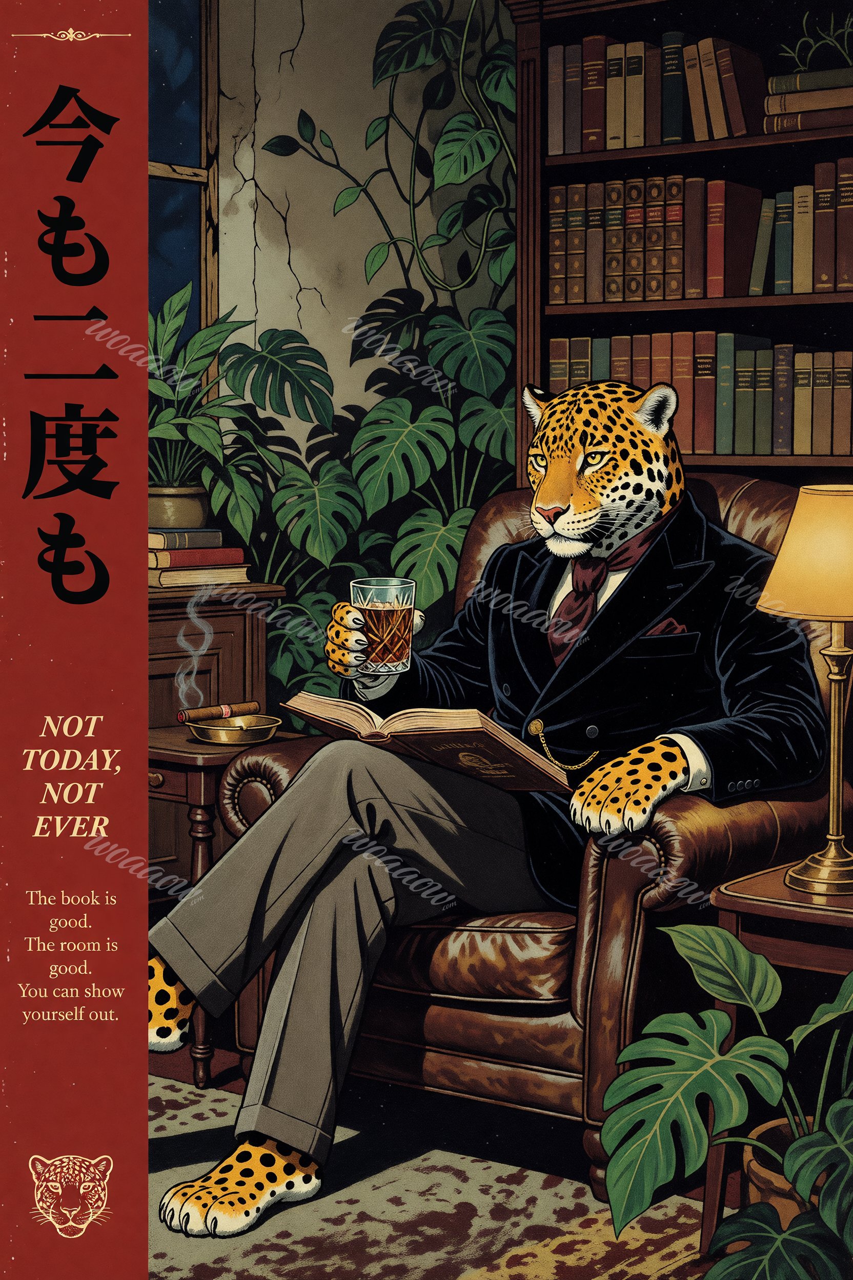 Jaguar with the Book