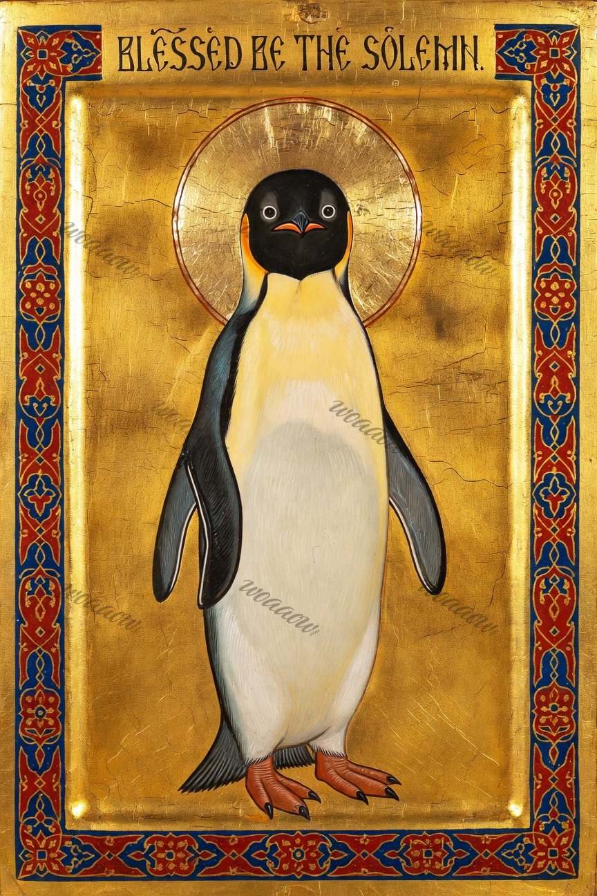 Penguin on Gold