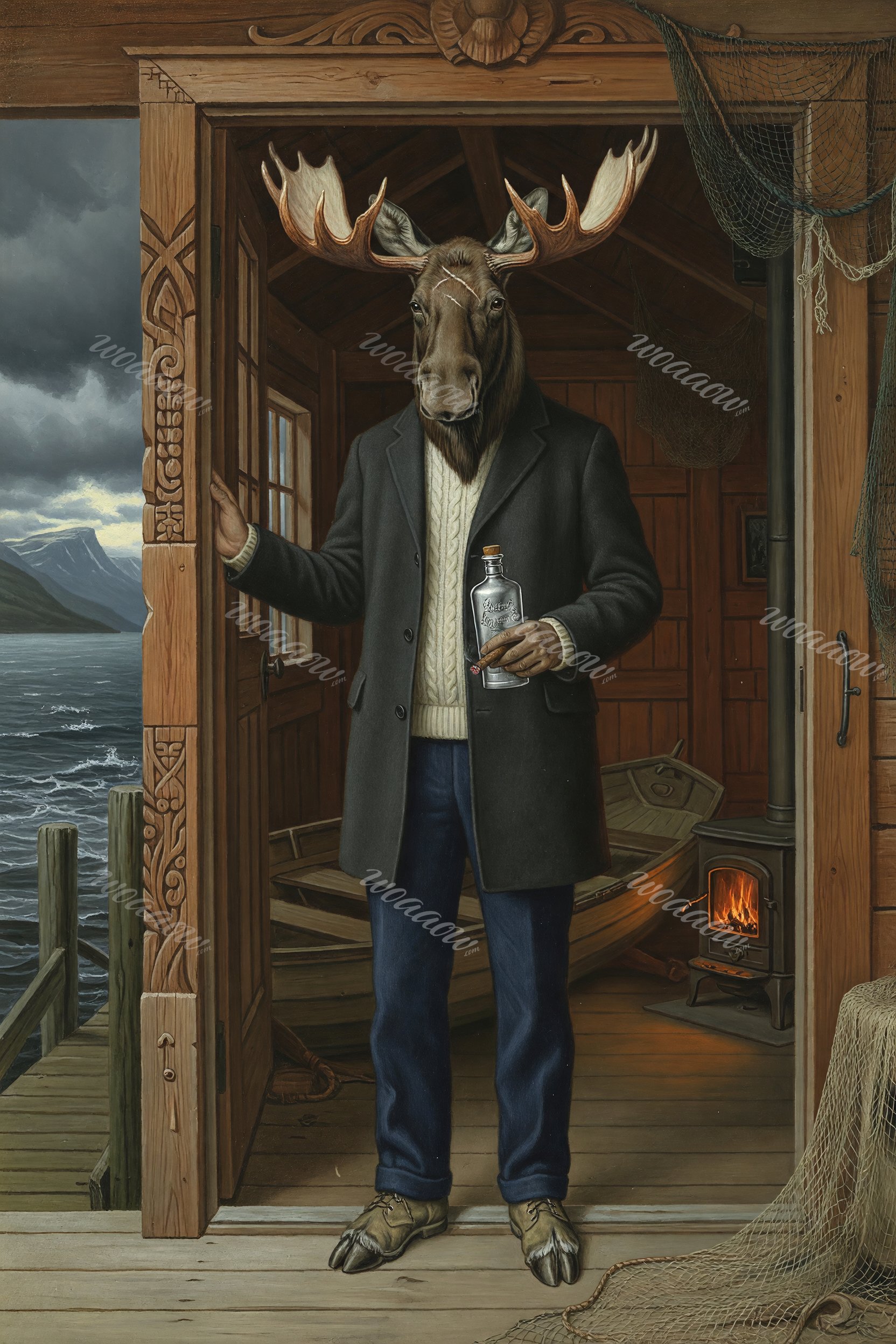 Moose in the Doorway
