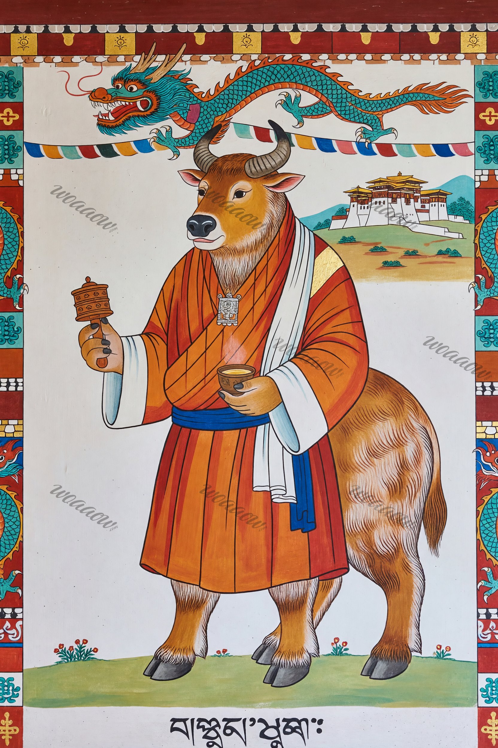 Yak in Orange Robes