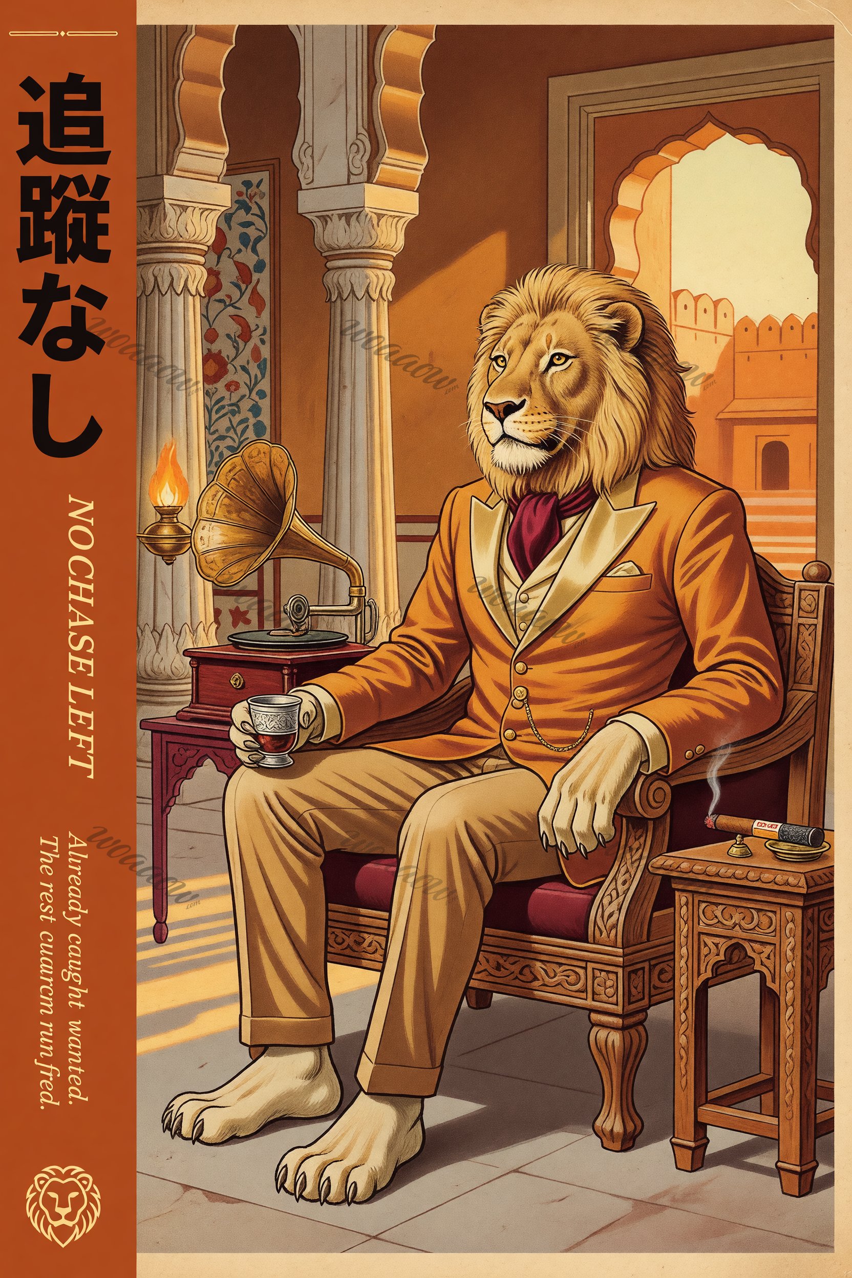 Lion and Gramophone