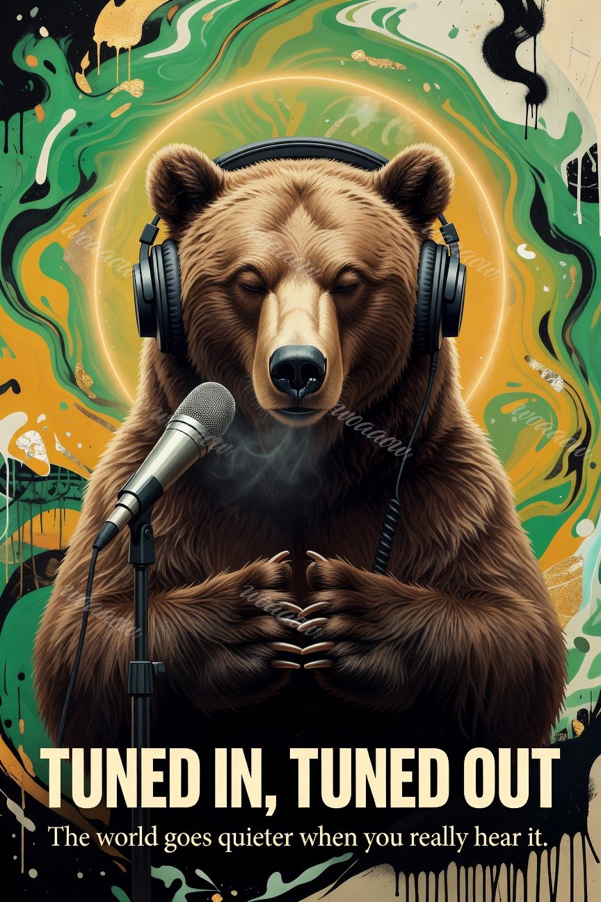 Bear at the Microphone