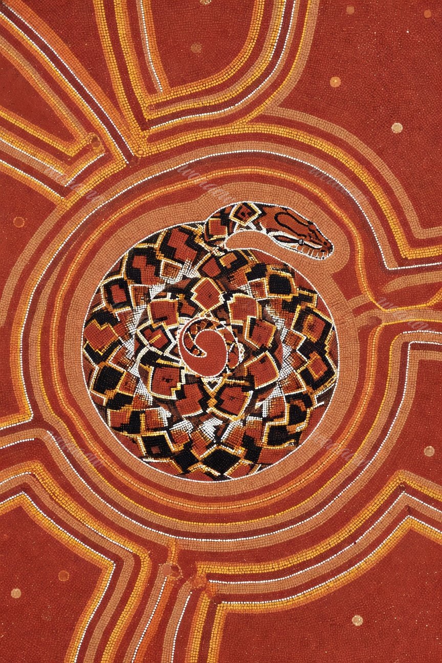 Snake in Ochre Rings