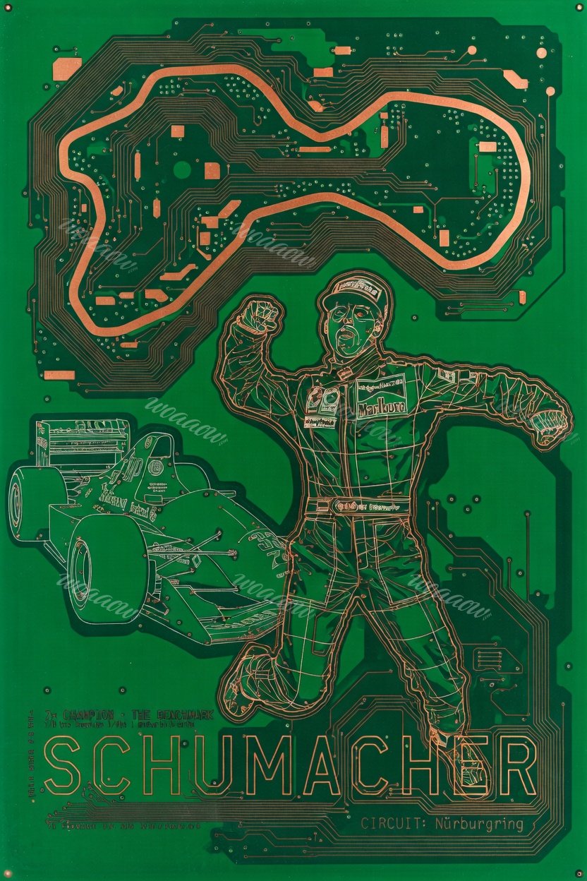 Copper Lines on Green