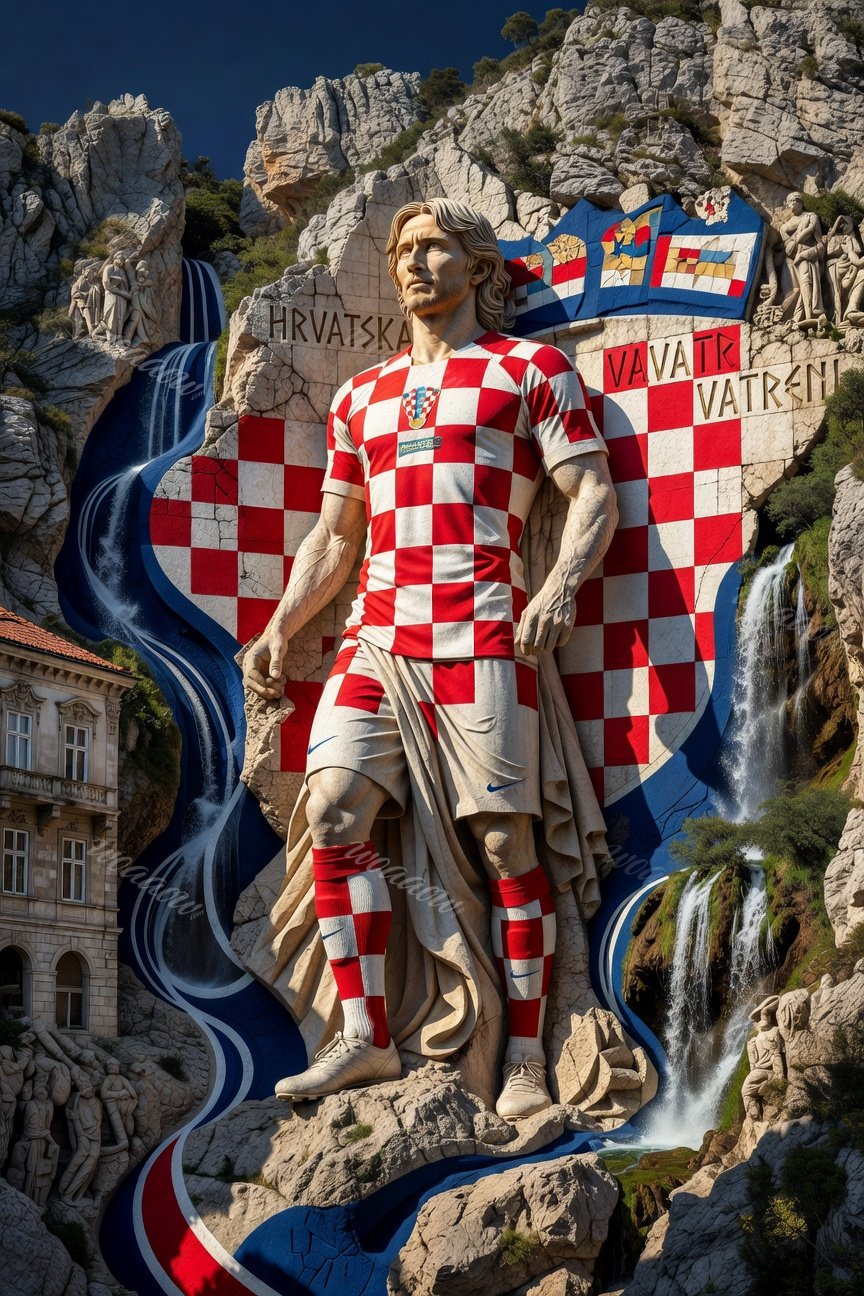 Checkered Figure in Stone