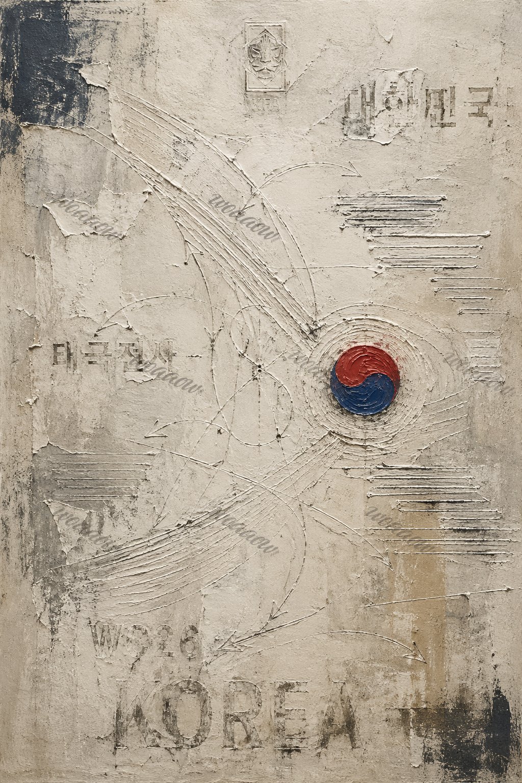 Taegeuk on the Plaster