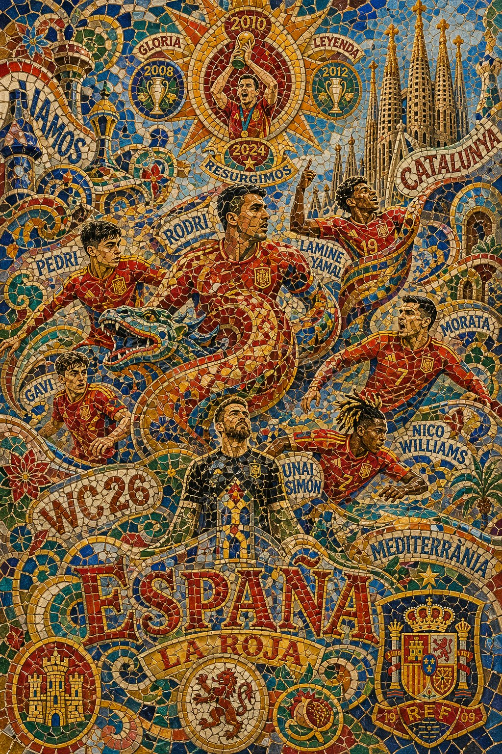 Mosaic of La Roja