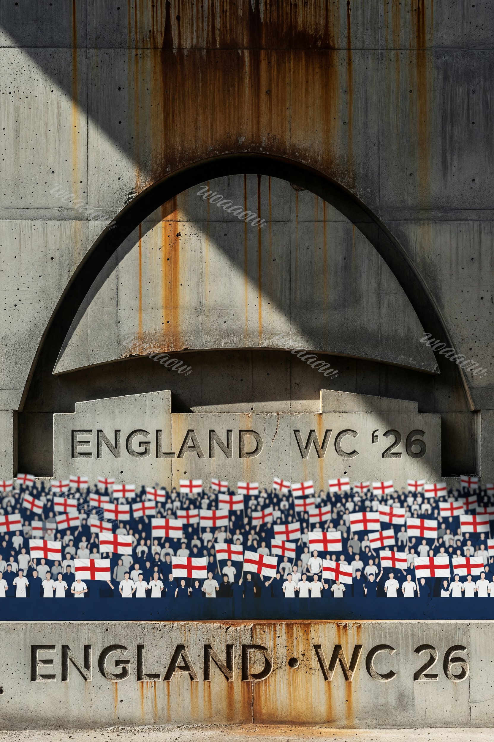 Flags Under the Arch