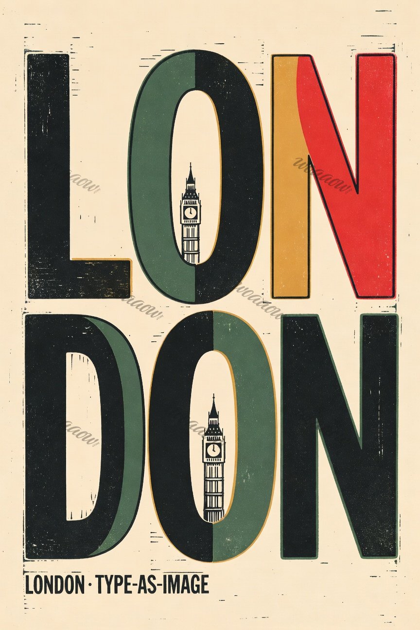 London in Block Letters