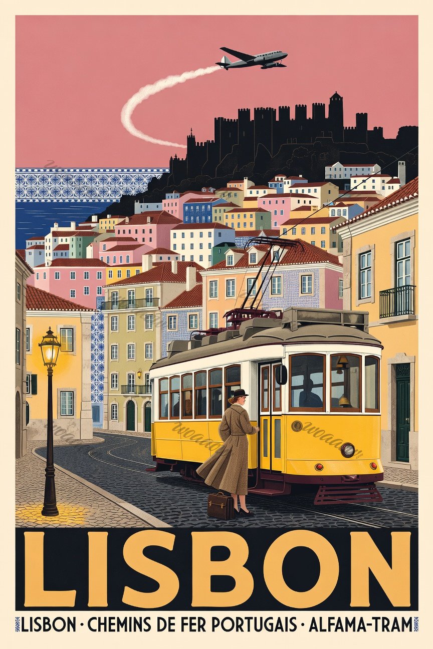 Yellow Tram in Alfama