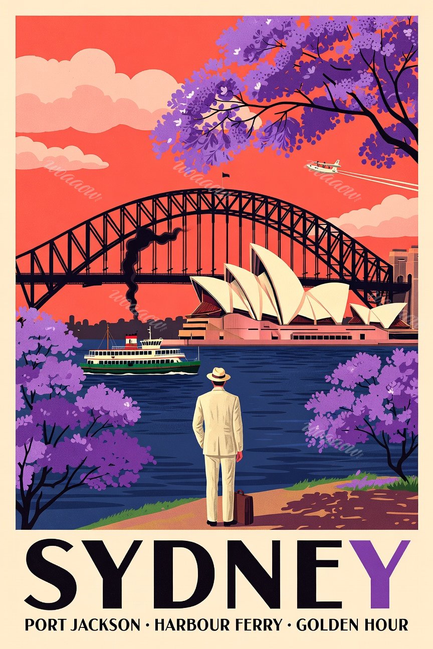Bridge, Shells, and Jacaranda