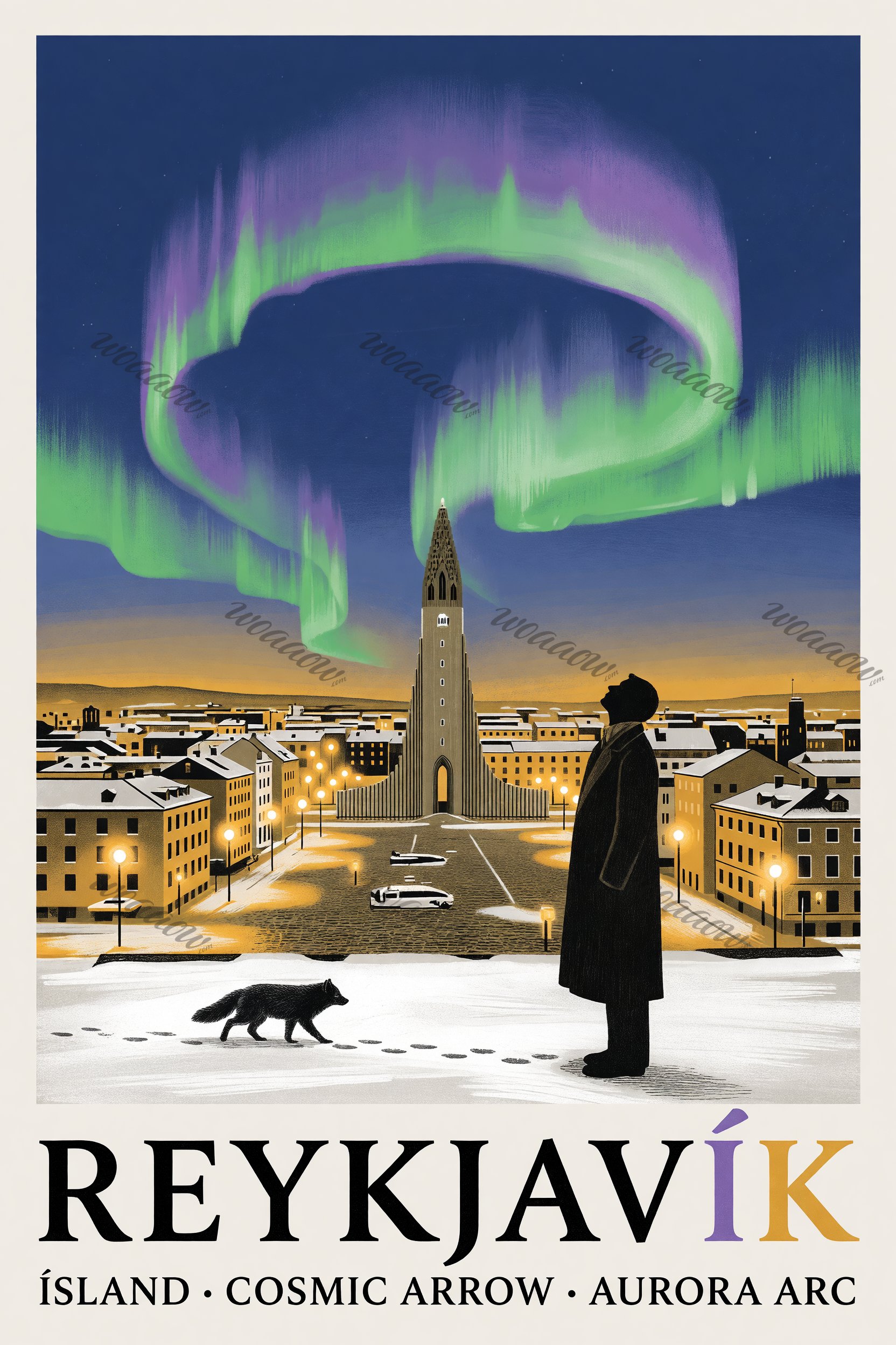 Aurora Over the Church