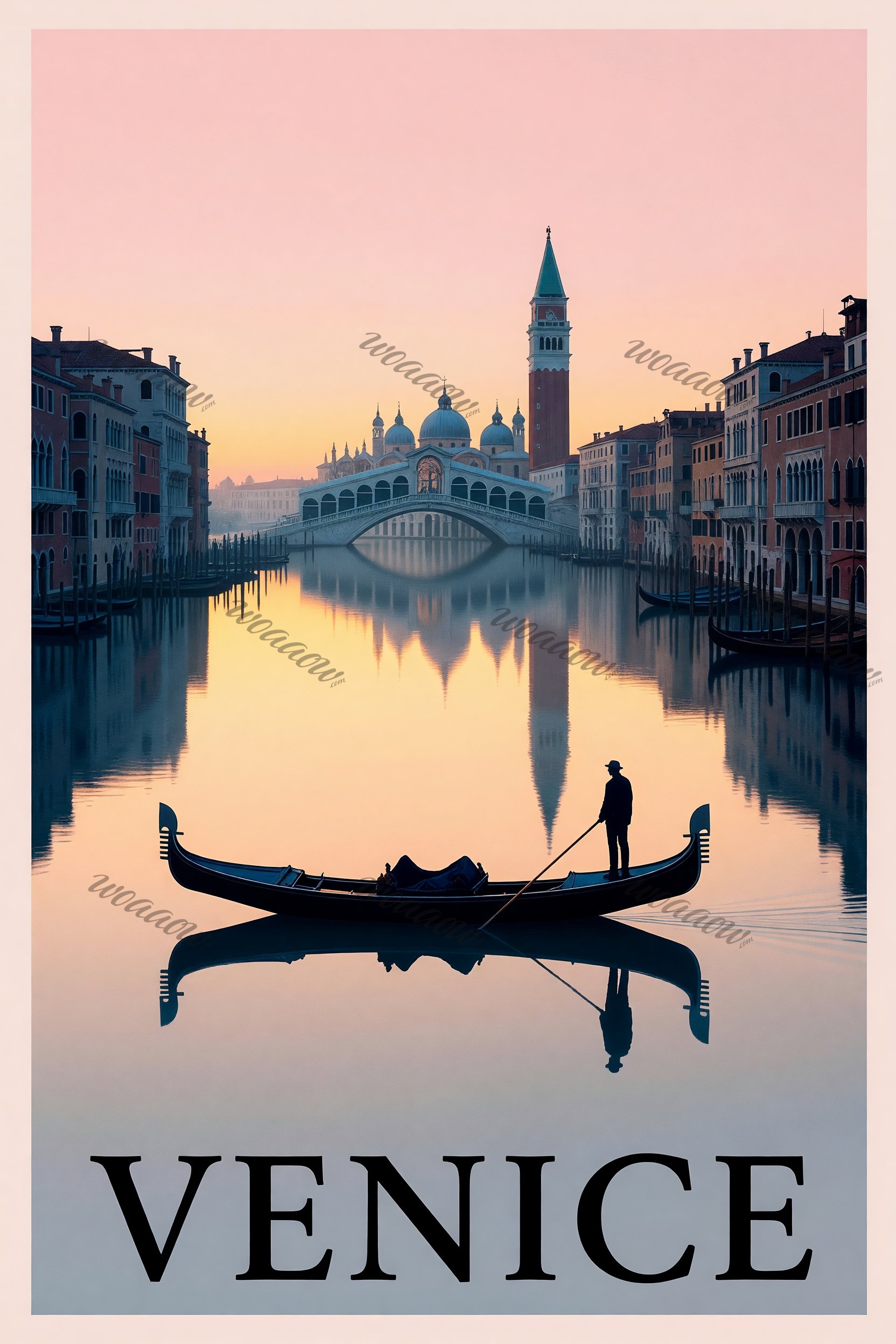 Gondola in Pink Light