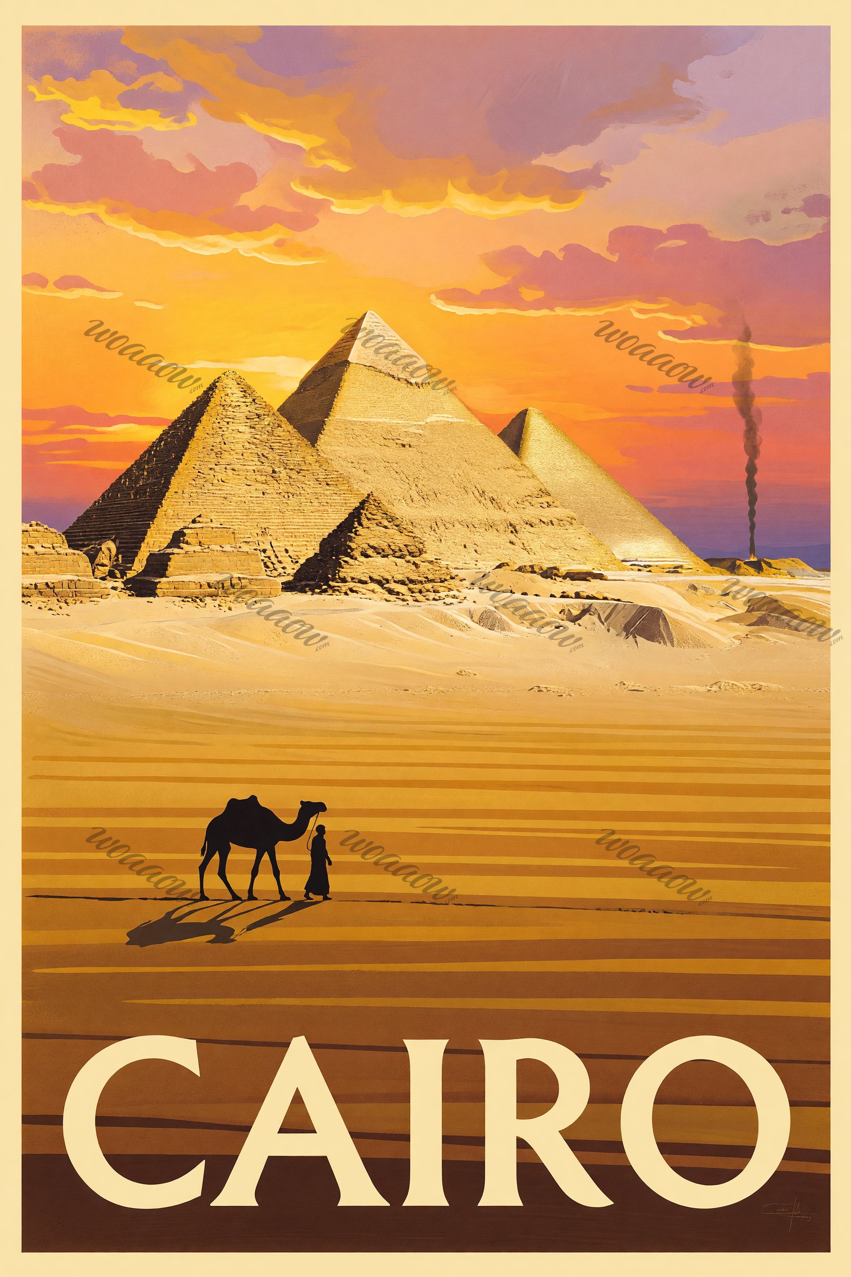 Camel Before the Pyramids