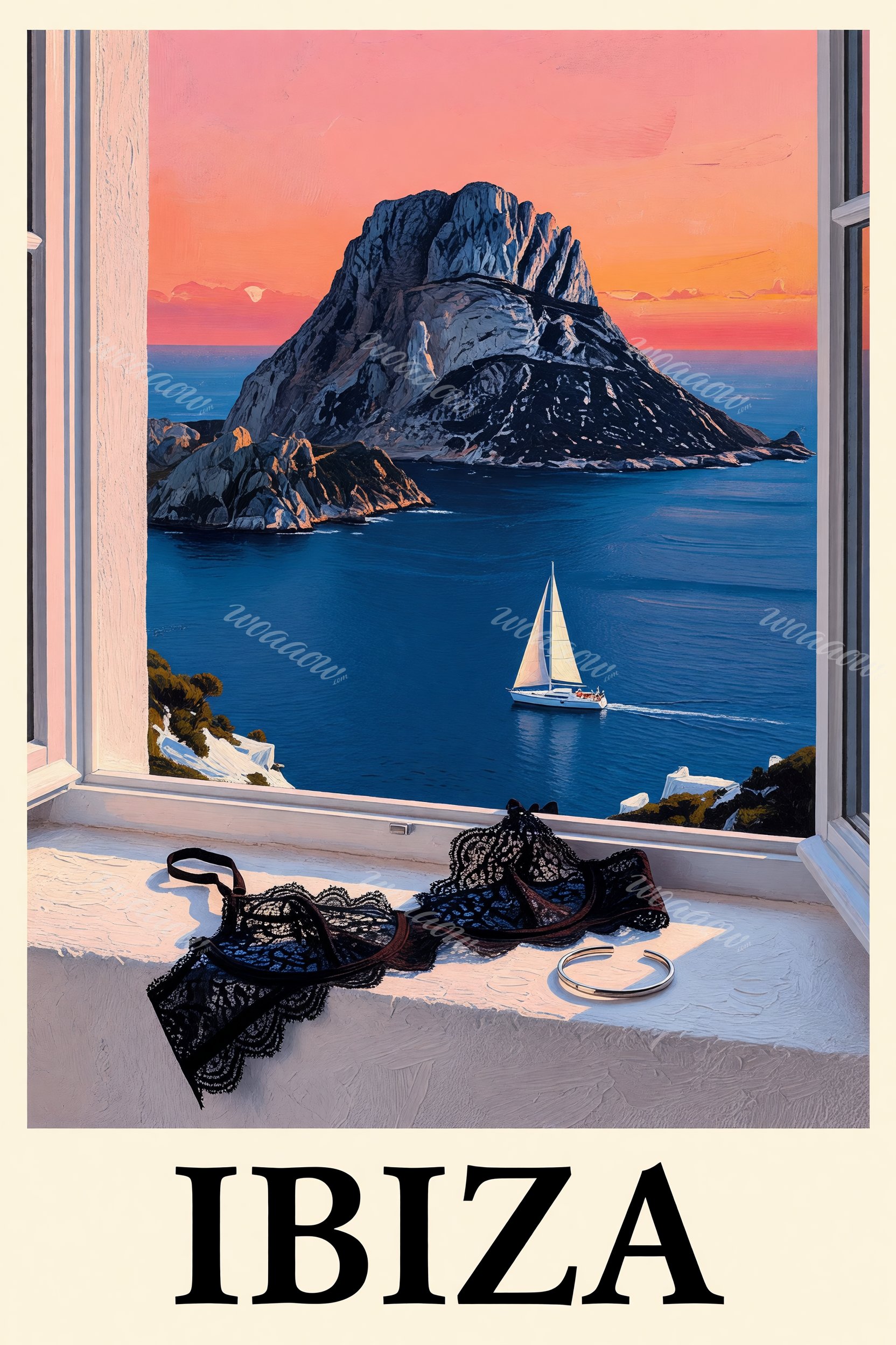 Black Lace on the Sill