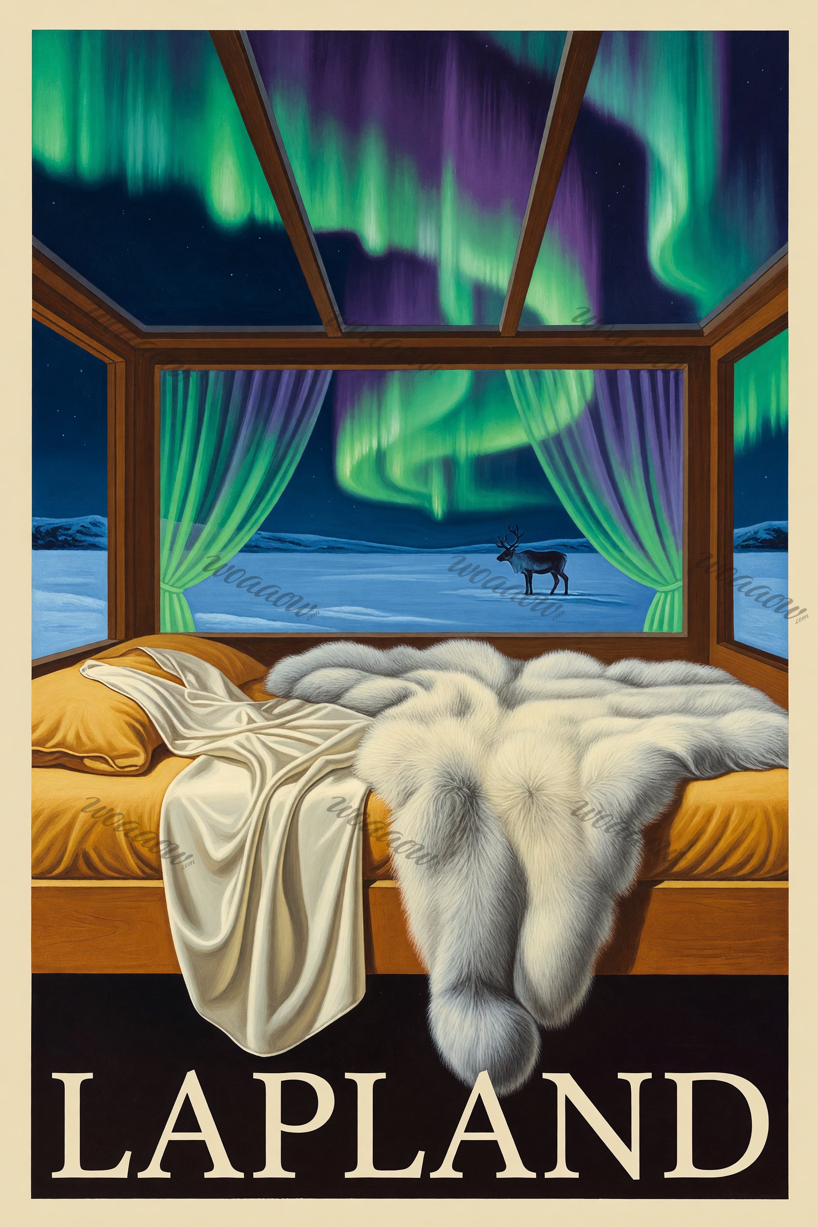 Fur Under Green Light