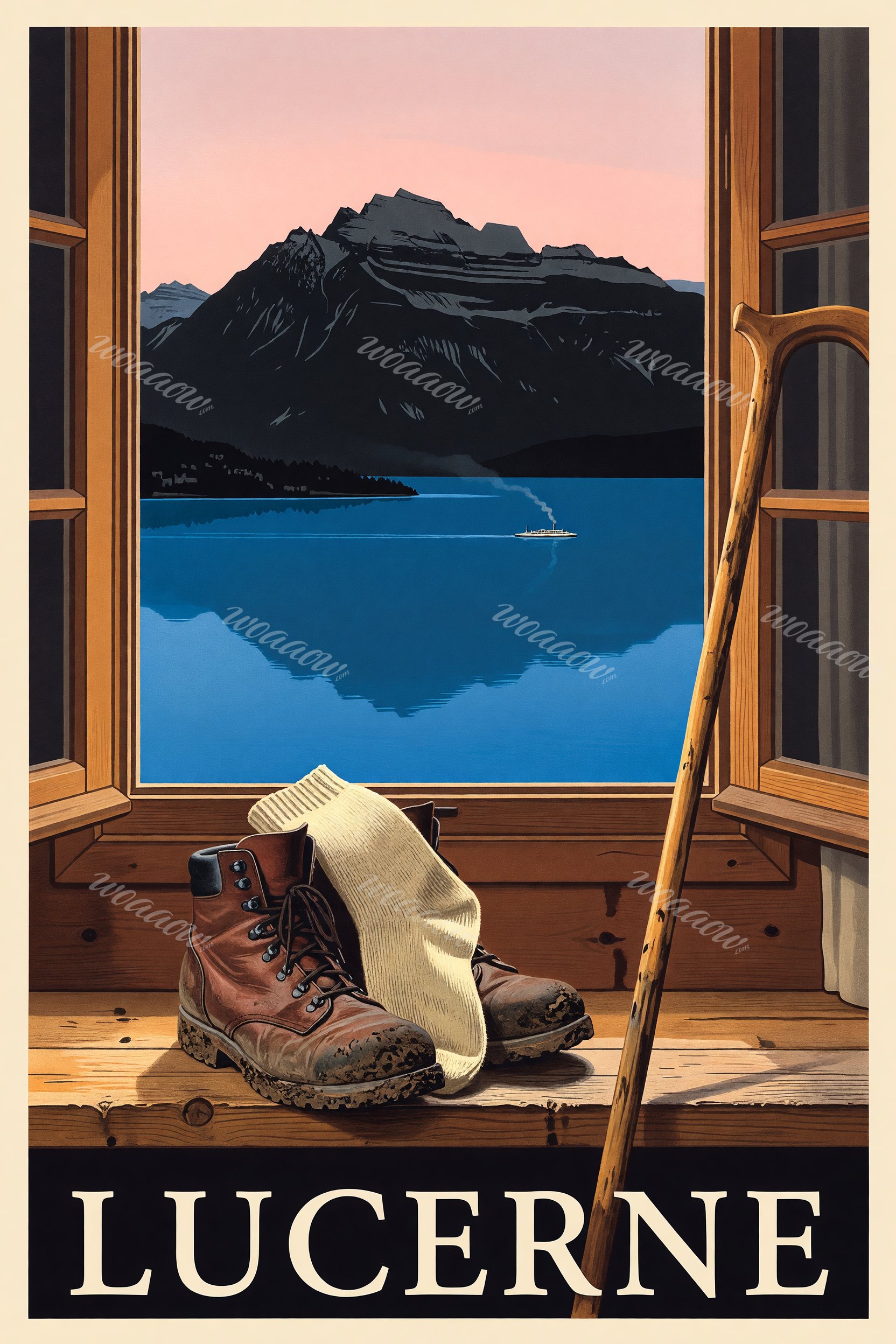 Boots and a Walking Stick