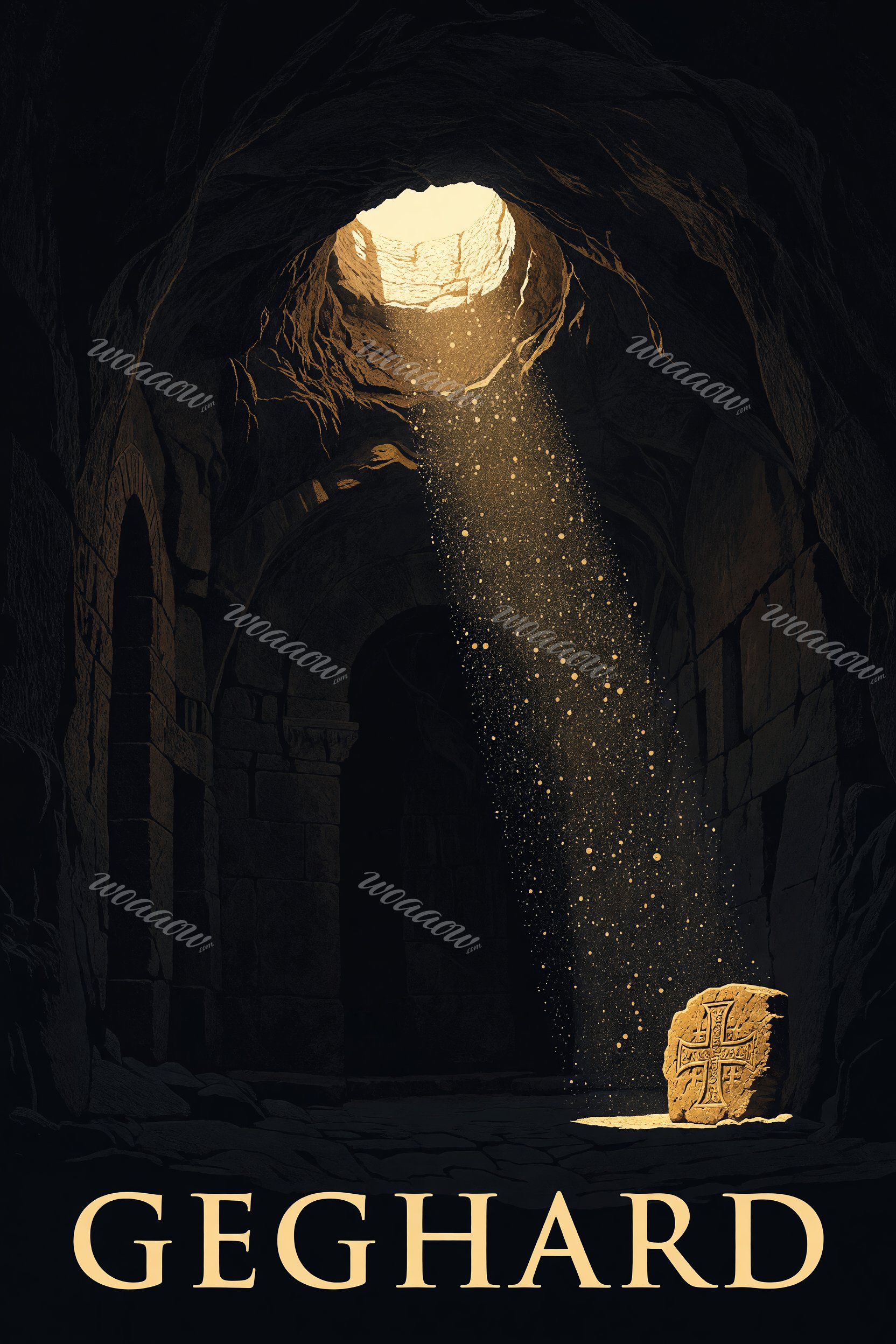Shaft of Light in Rock