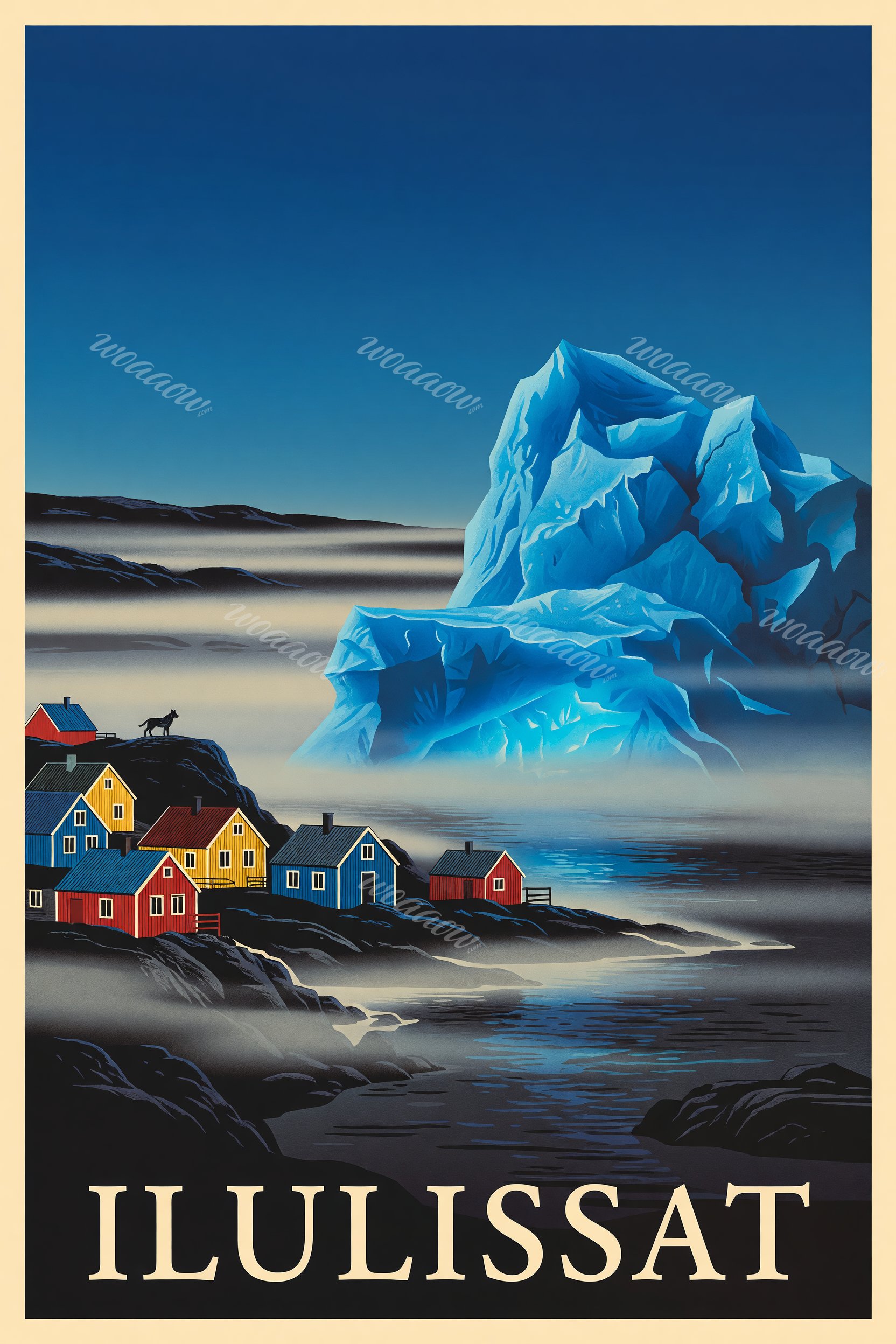 Iceberg Over the Houses