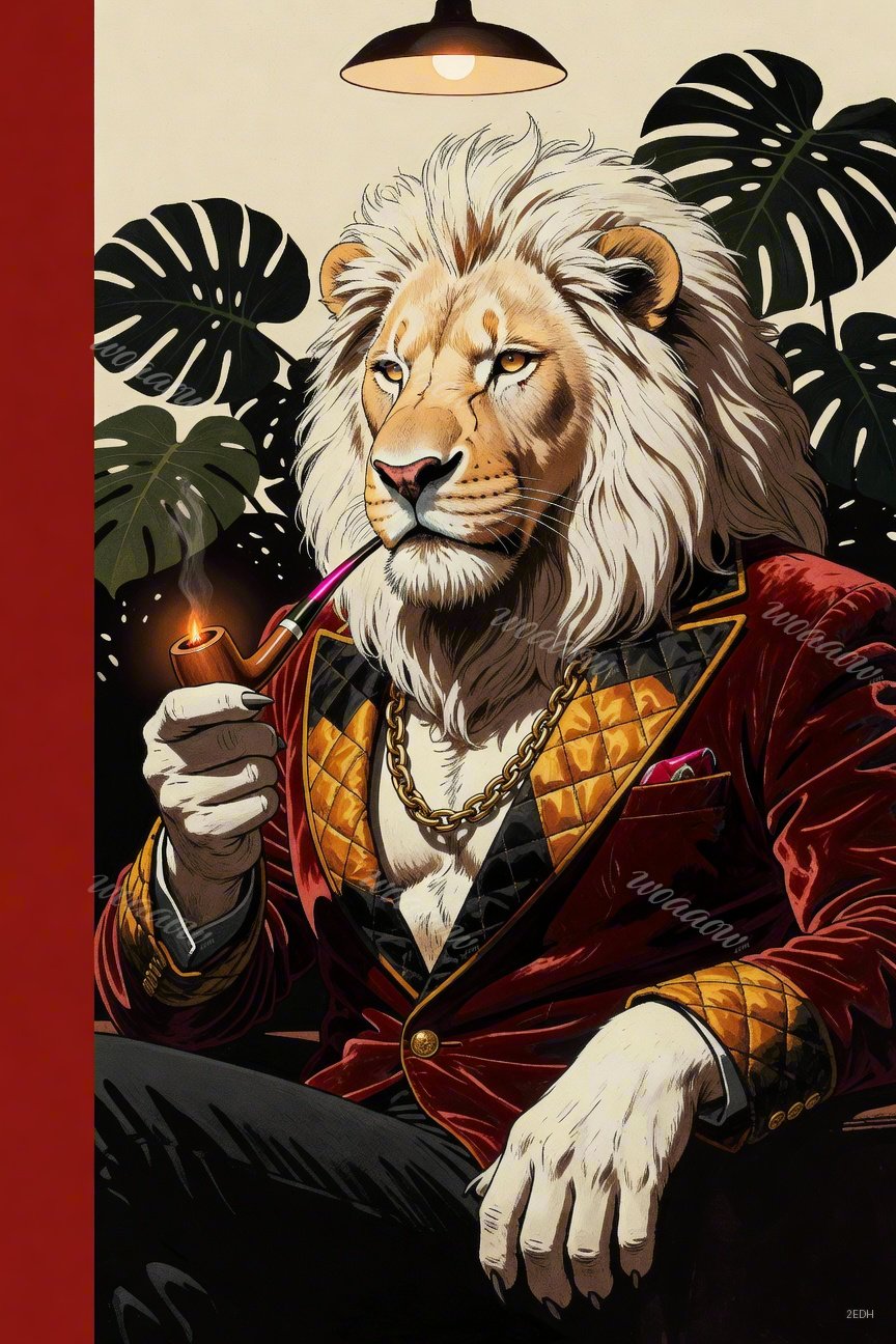 Smoking Lion