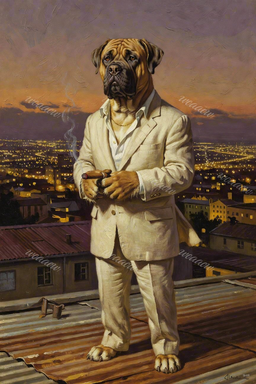 Boerboel On The Rooftop