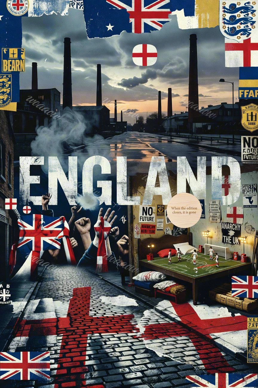 England Silkscreen Pass Frame