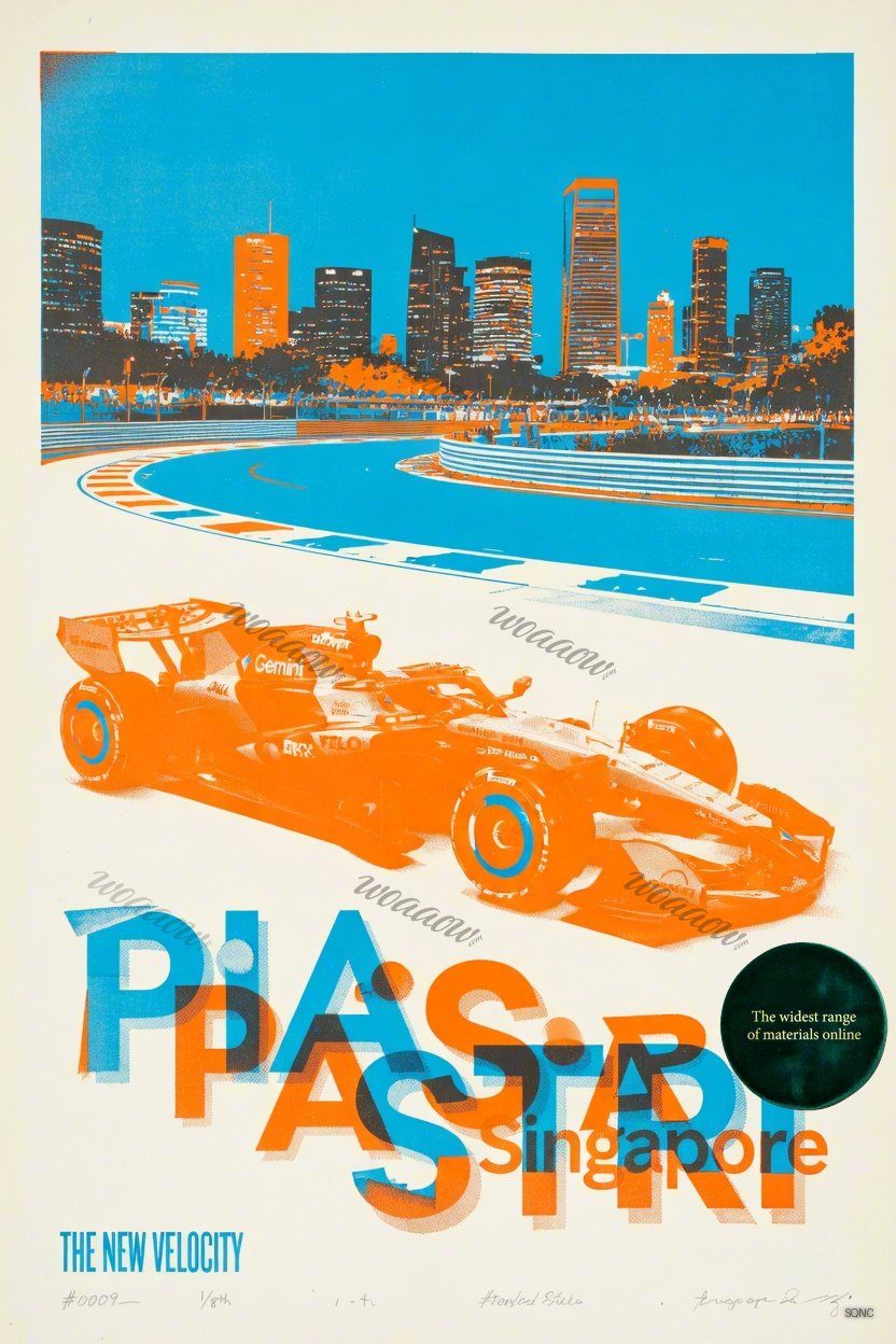 Singapore Harbour Screenprint