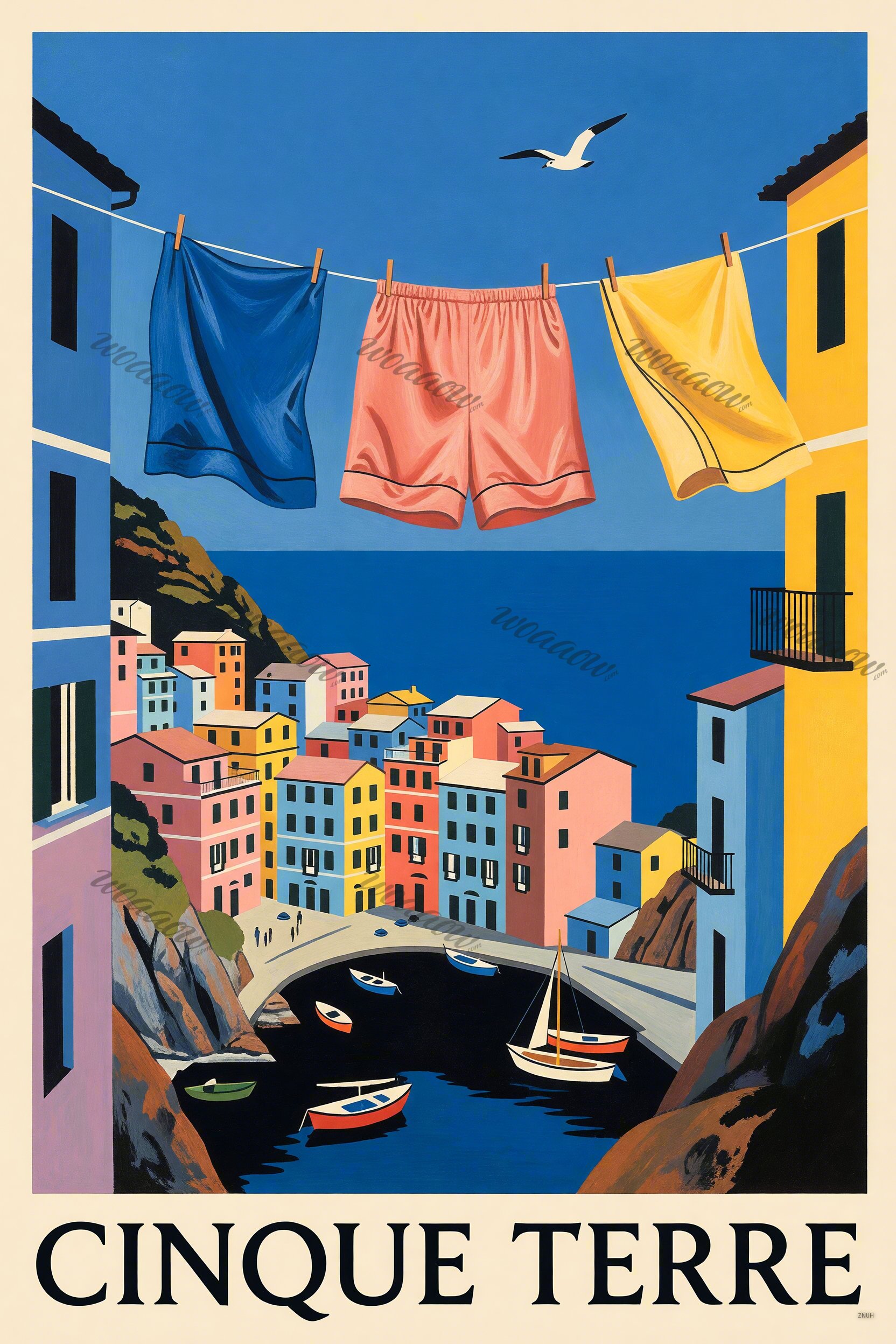 Cinque Terre Washing Line