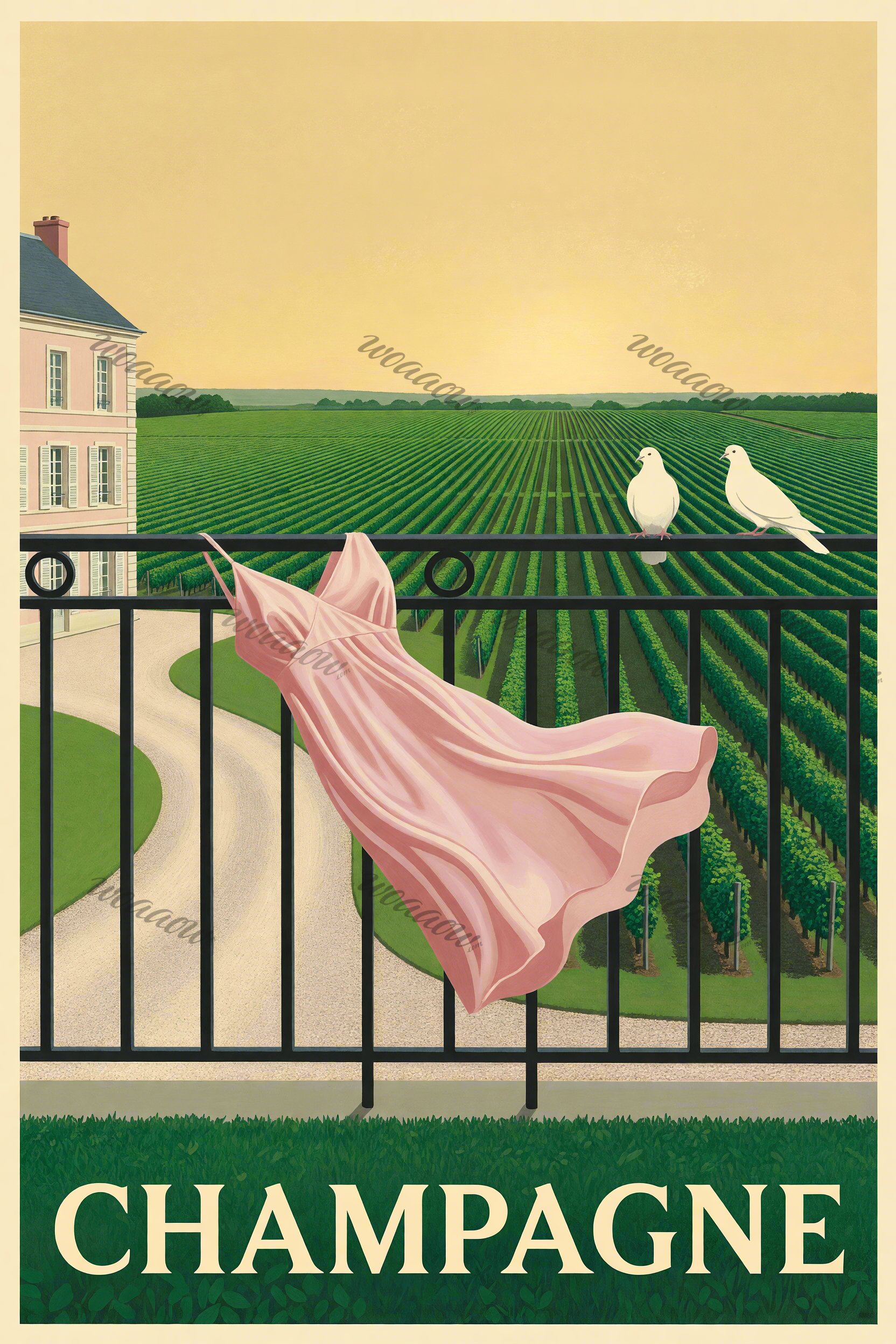 Champagne Vineyard Morning