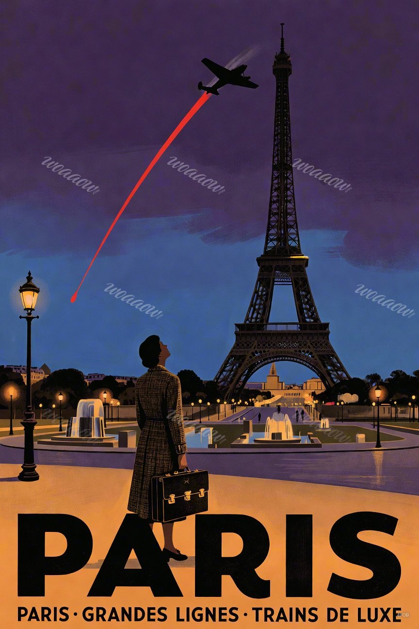 Paris Eiffel Twilight